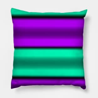 Purple & Mint Horizontal Stripes Pillow