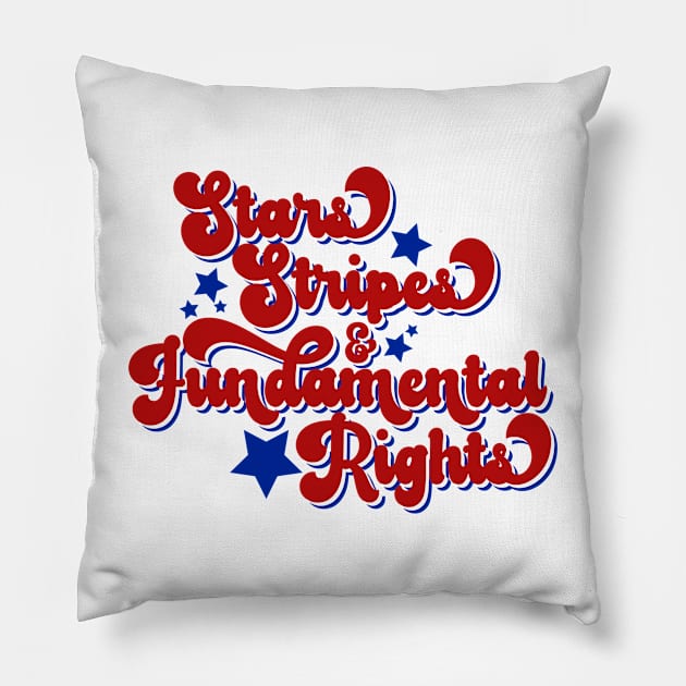 Stars, Stripes, & Fundamental Rights Pillow by FairyNerdy