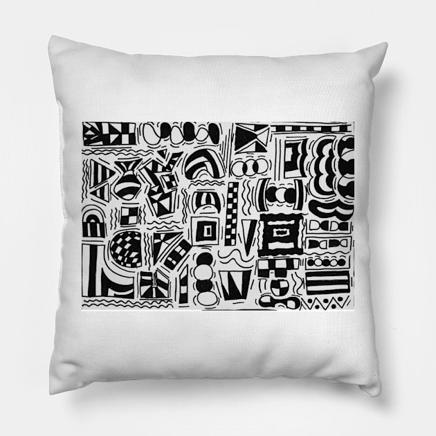 Ethnic inspired pattern Pillow by Nathalodi