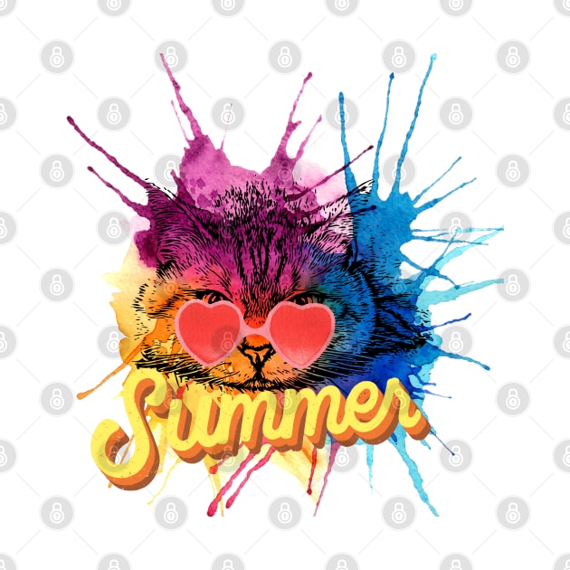 colourful summer cat by DAZu