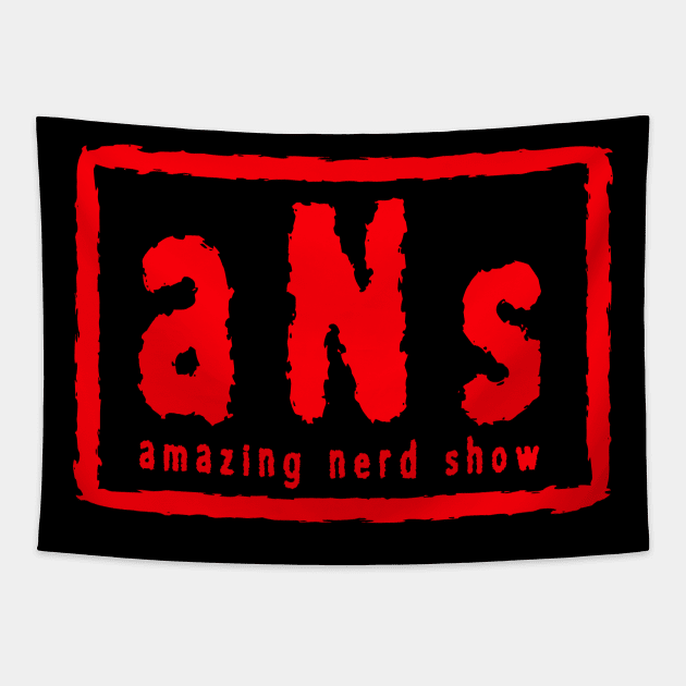 Amazing Nerd Show Wolf Pac Red Tapestry by The Amazing Nerd Show 