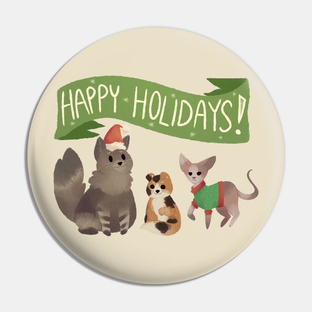 Holiday Cats Pin by VictoriaW