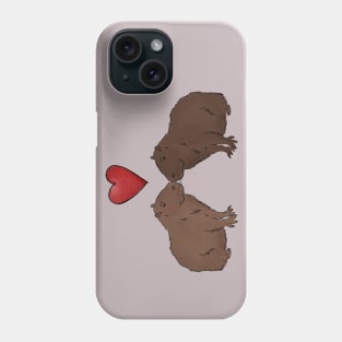 Two Capybaras in Love Phone Case