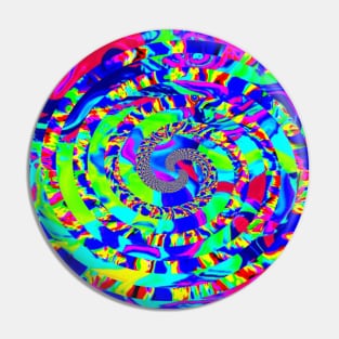 Swirling Rainbow Pin