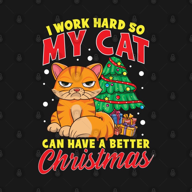 Funny Cat Christmas Sweater by KsuAnn