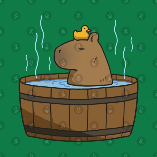 Capybara on Bathtub by orangedan