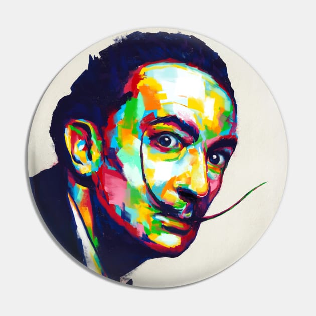 Salvador Dali Painting Pin by anycolordesigns