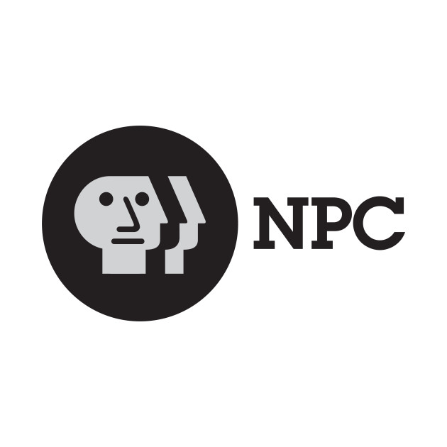 NPC Meme Funny PBS Parody Logo Npc Meme Face T Shirt TeePublic