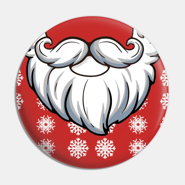 Christmas Santa Face mask Pin by JB's Design Store