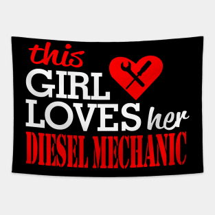 loves her diesel mechanic Tapestry