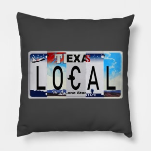 Texas Local License Plates Pillow