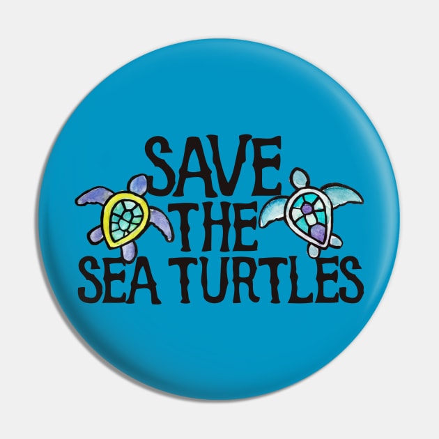 Save the Sea Turtles Pin by bubbsnugg