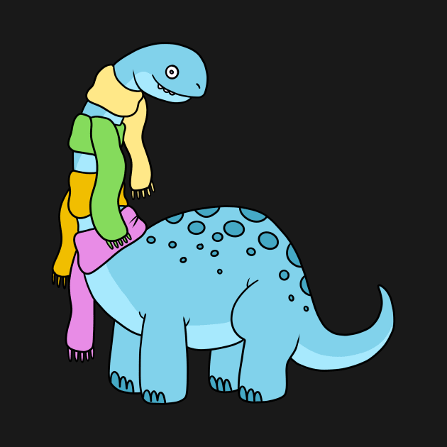 Cozy brontosaurus by JulieKitzes