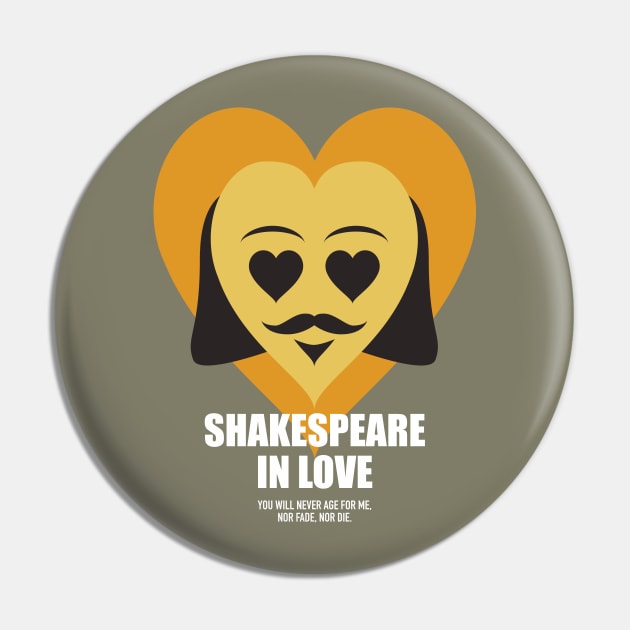 Shakespeare in Love - Alternative Movie Poster Pin by MoviePosterBoy