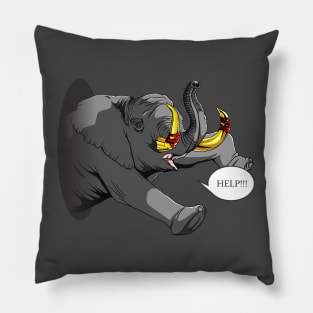 Elephant extinct Pillow