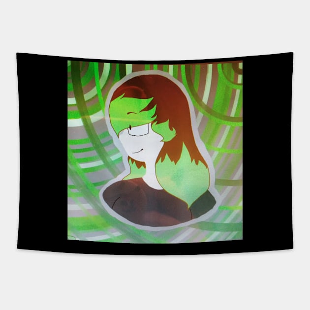 Girl in Green Tapestry by BlueGoo