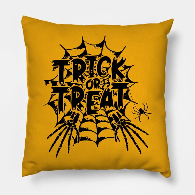 Trick or Treat Dark Pillow by xxtinastudio