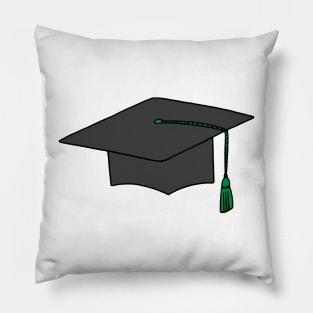 Green Tassel Graduation Cap Pillow