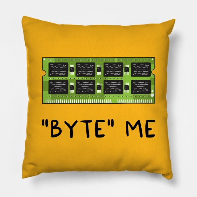 BYTE me Pillow by adrianserghie