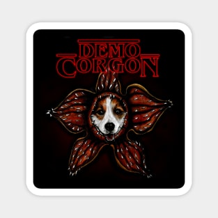 Demogorgon Corgi Pun Dog Stranger Things Magnet