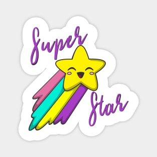 Cute Kawaii Purple Print SUPER STAR Babi - *STAR* Magnet