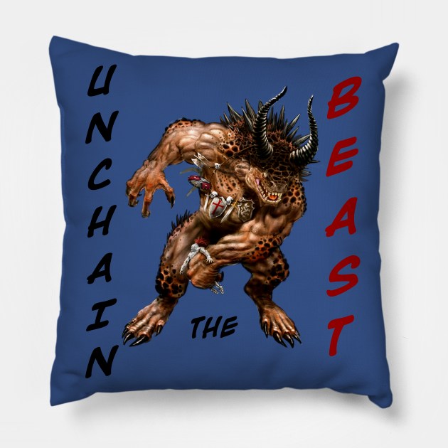 Unchain the Beast Pillow by Mystik Media LLC