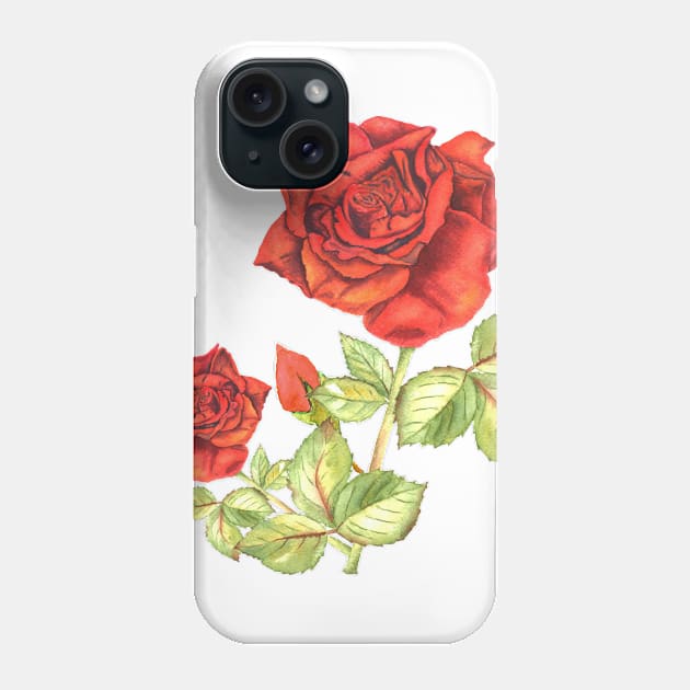 Rosarium in watercolour Phone Case by LatiendadeAryam