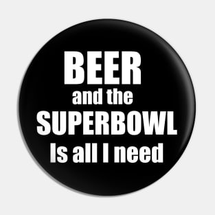 Beer and the Super Bowl Pin