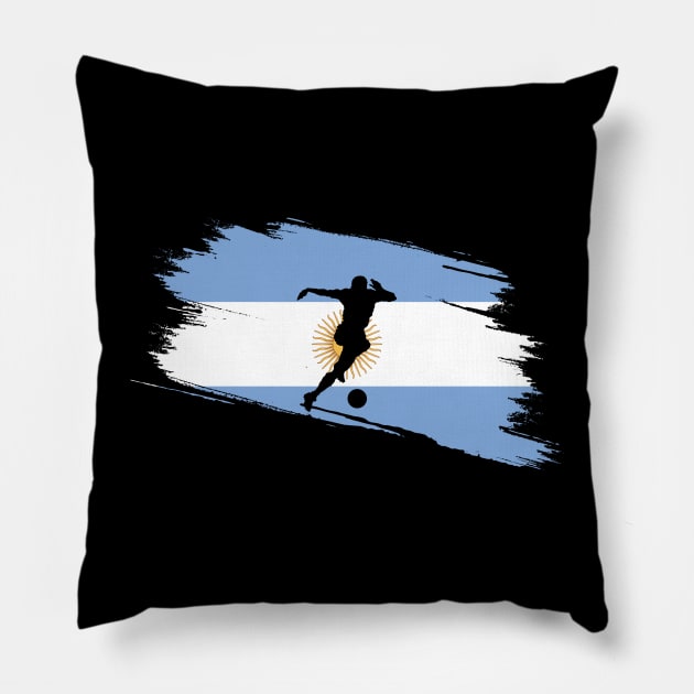 Messi Argentina World Cup 2022 Pillow by TigrArt