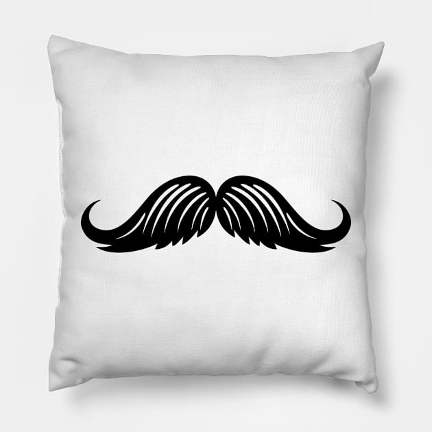 Bushy Moustache Pillow by SWON Design