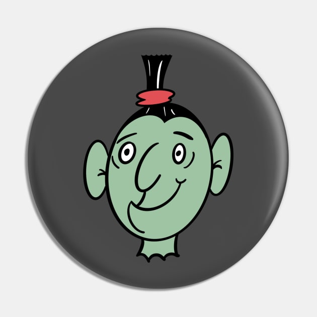 Shrunken Head Pin by Skipper Kevin