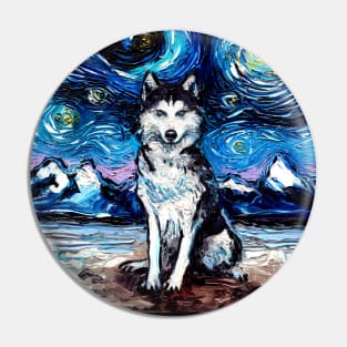 Husky Night Pin