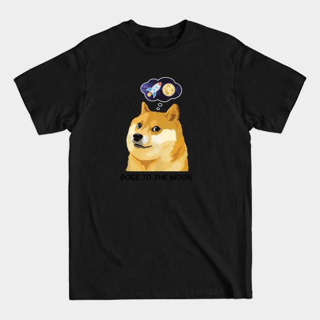 Disover Doge To The Moon Funny Crypto - Dogecoin To The Moon - T-Shirt