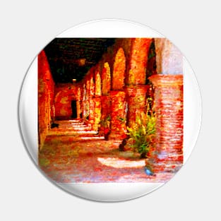 Mission San Juan Capistrano California Abstract Pin