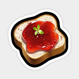 Strawberry Toast Loaf Bread Sandwich Yummy Kawaii Vintage Strawberries Magnet