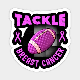 Tackle Breast Cancer Football Awareness Fighting Magnet