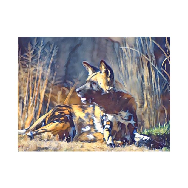 African Painted Dog by Sharonzoolady