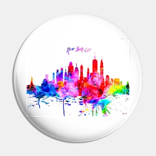 New York Skyline Pin