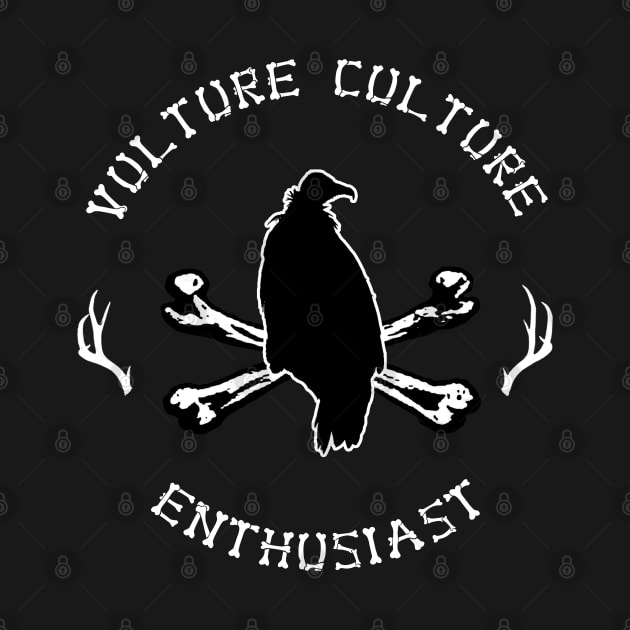 Vulture Culture Enthusiast with Antlers (White) by NightmareCraftStudio