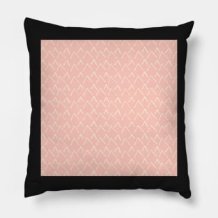 Pastel Pink Simple Mountain Pattern Pillow