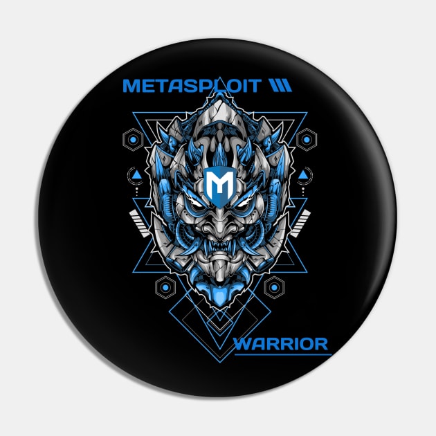 Metasploit Warrior Pin by Cyber Club Tees