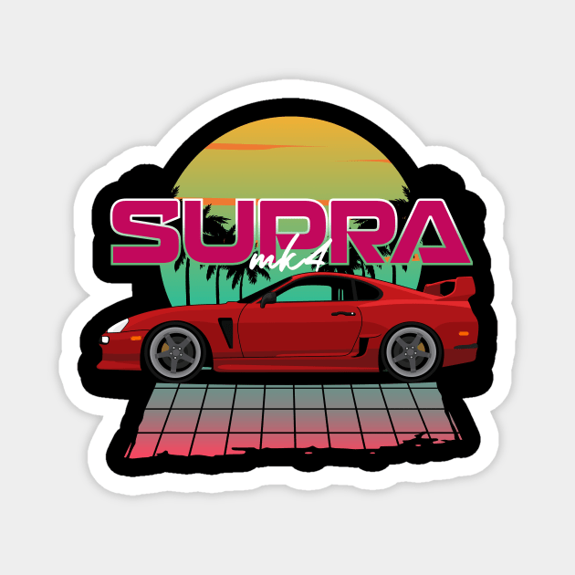 Supra Mk4 jdm cars Magnet by masjestudio