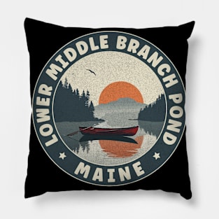 Lower Middle Branch Pond Maine Sunset Pillow