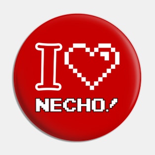 Pixel Effect I love Necho! Heart Pin