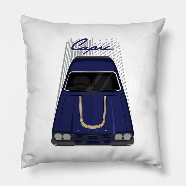 Ford Capri RS 3100 1973-1974 - Dark Blue Pillow by V8social