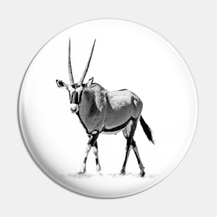 Oryx Antelope Full Figure Wildlife Pin