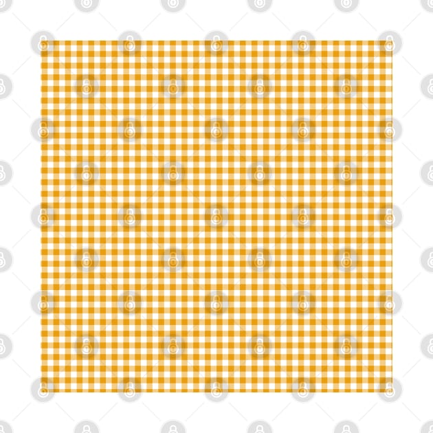 Mustard Yellow Gingham Pattern - Christmas Vichy by sorbetedelimon