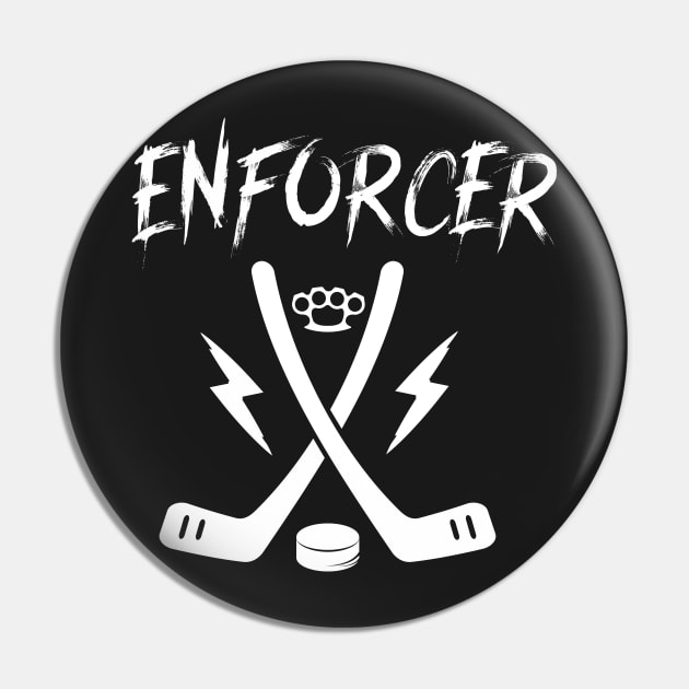 Enforcer Tough Guy Ice Hockey Goon Pin by Eugenex