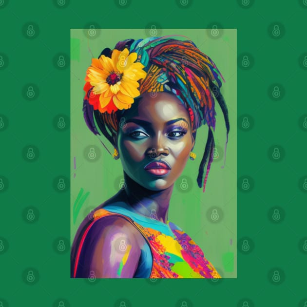 Black beautiful woman portrait 6 by Stades