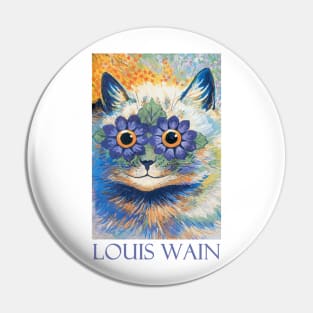 Cat with Daisy Eyes by Louis Wain Pin